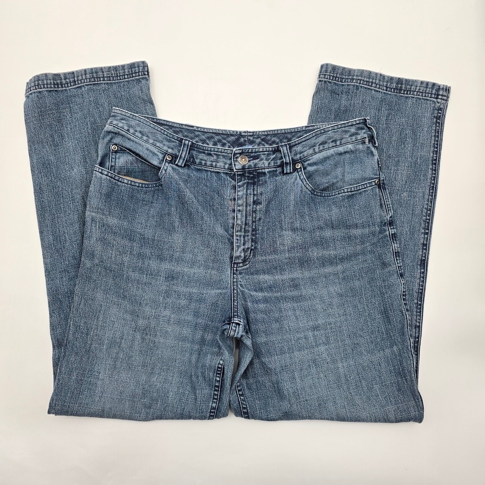 Duluth Trading Company Blue Denim Western Cowboy Jeans Straight Pants 14x33